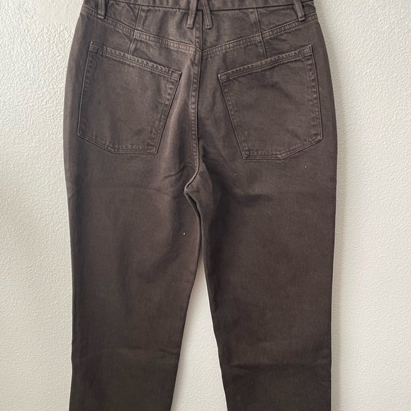 Good American Good 90’s Duster Straight Jeans In Coffee 001 Color Size 2/26 - Picture 4 of 10